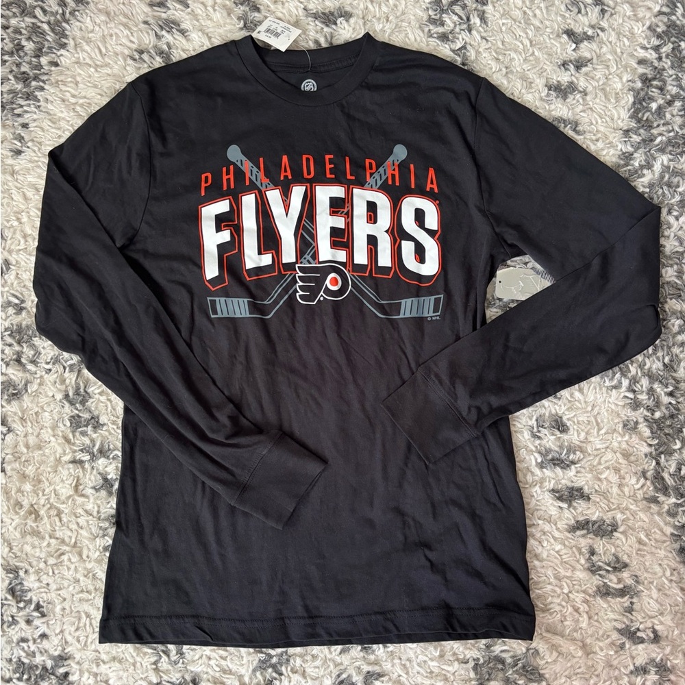 NHL Philadelphia Flyers Black Long Sleeve Tee size Medium